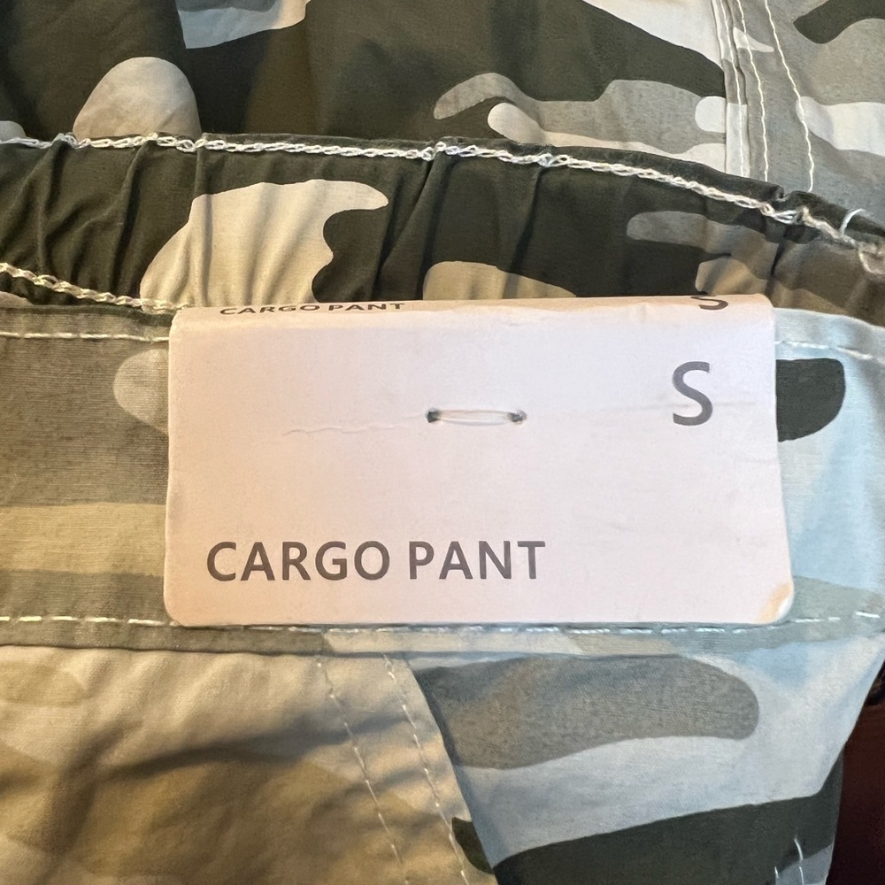 Anthropologie If It Were Me Women Camo Cargo Straight Leg Pant Elastic Pocket S - Picture 5 of 5